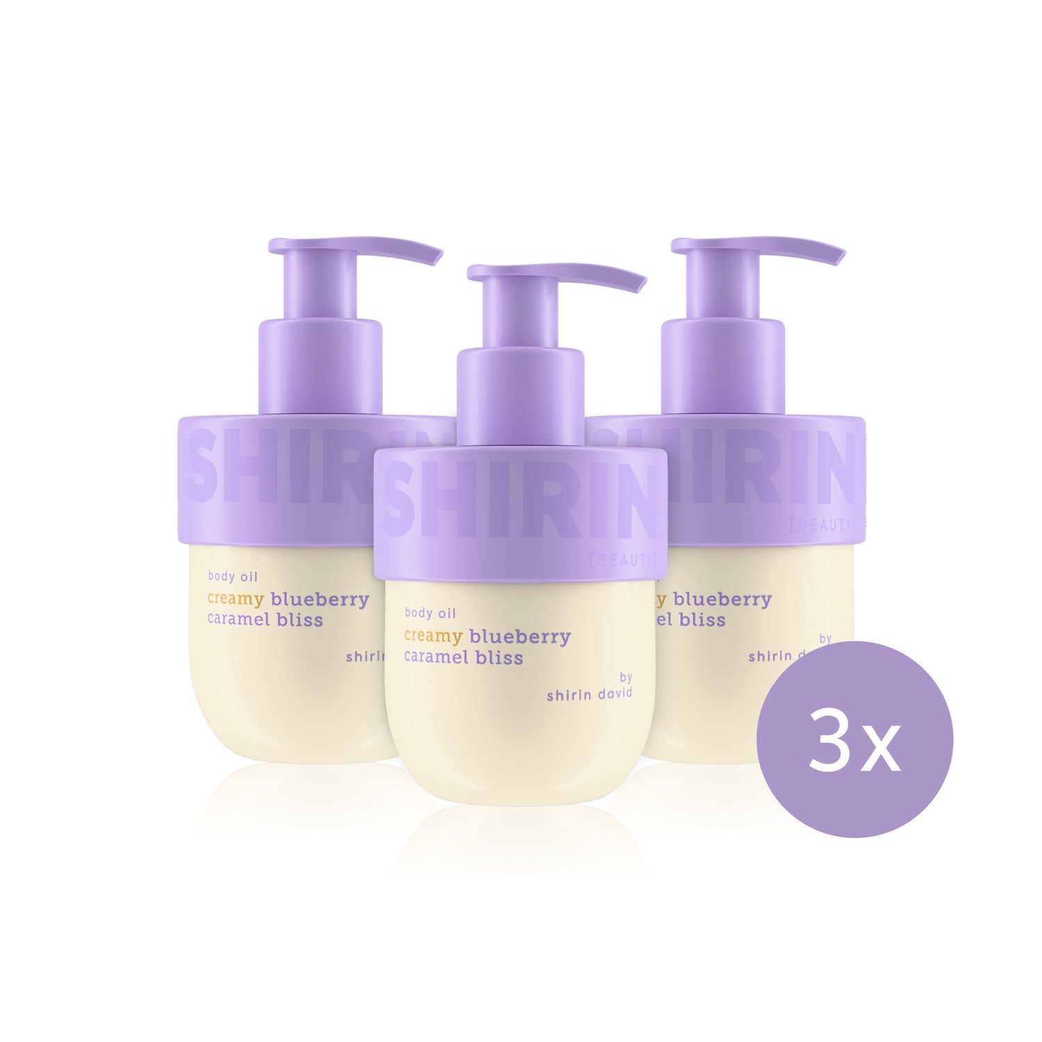 3er Set Body Oil Creamy Blueberry Caramel Bliss