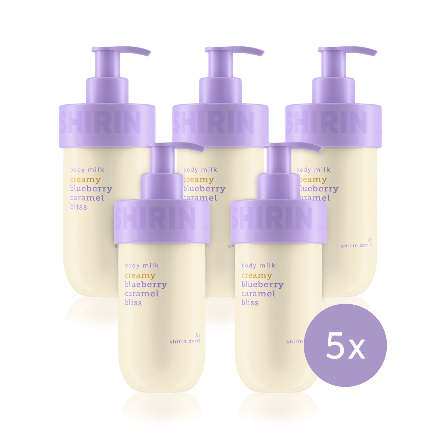 5er Set Body Milk Creamy Blueberry Caramel Bliss