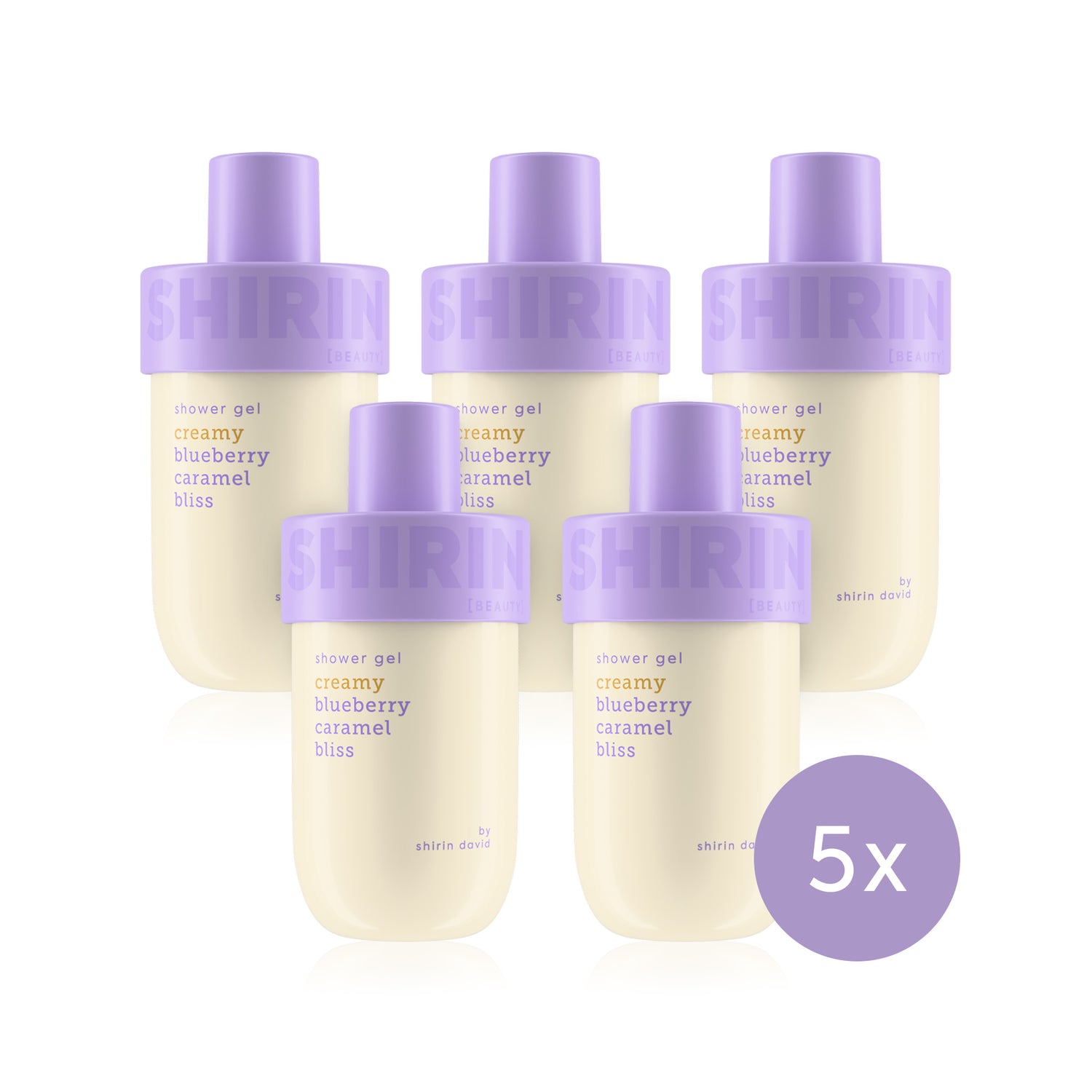 5er Set Shower Gel Creamy Blueberry Caramel Bliss