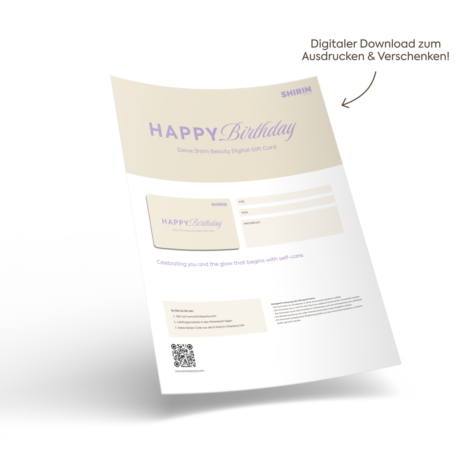 Digitaler Geschenkgutschein (per E-Mail)