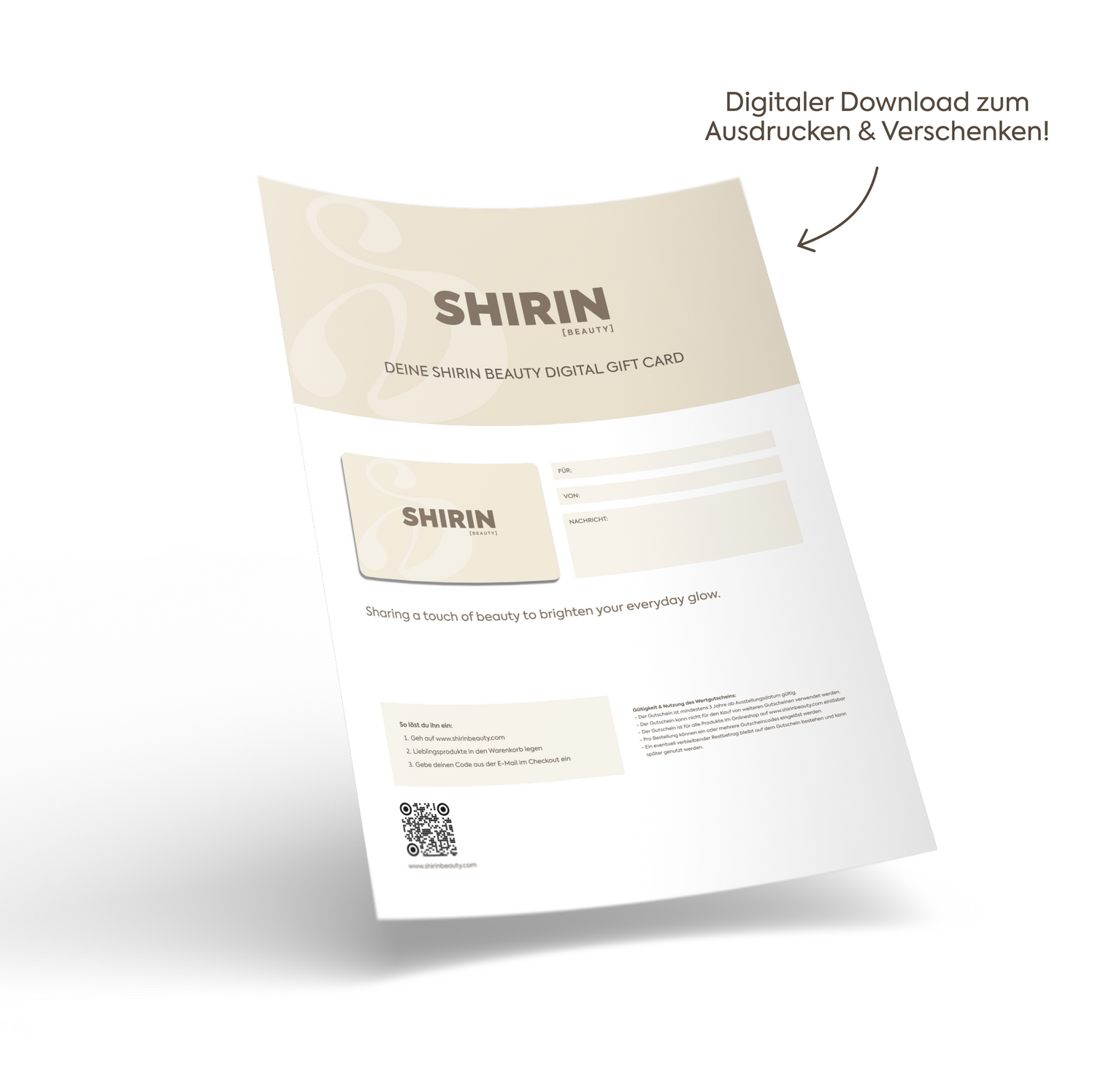 Digitaler Geschenkgutschein (per E-Mail)
