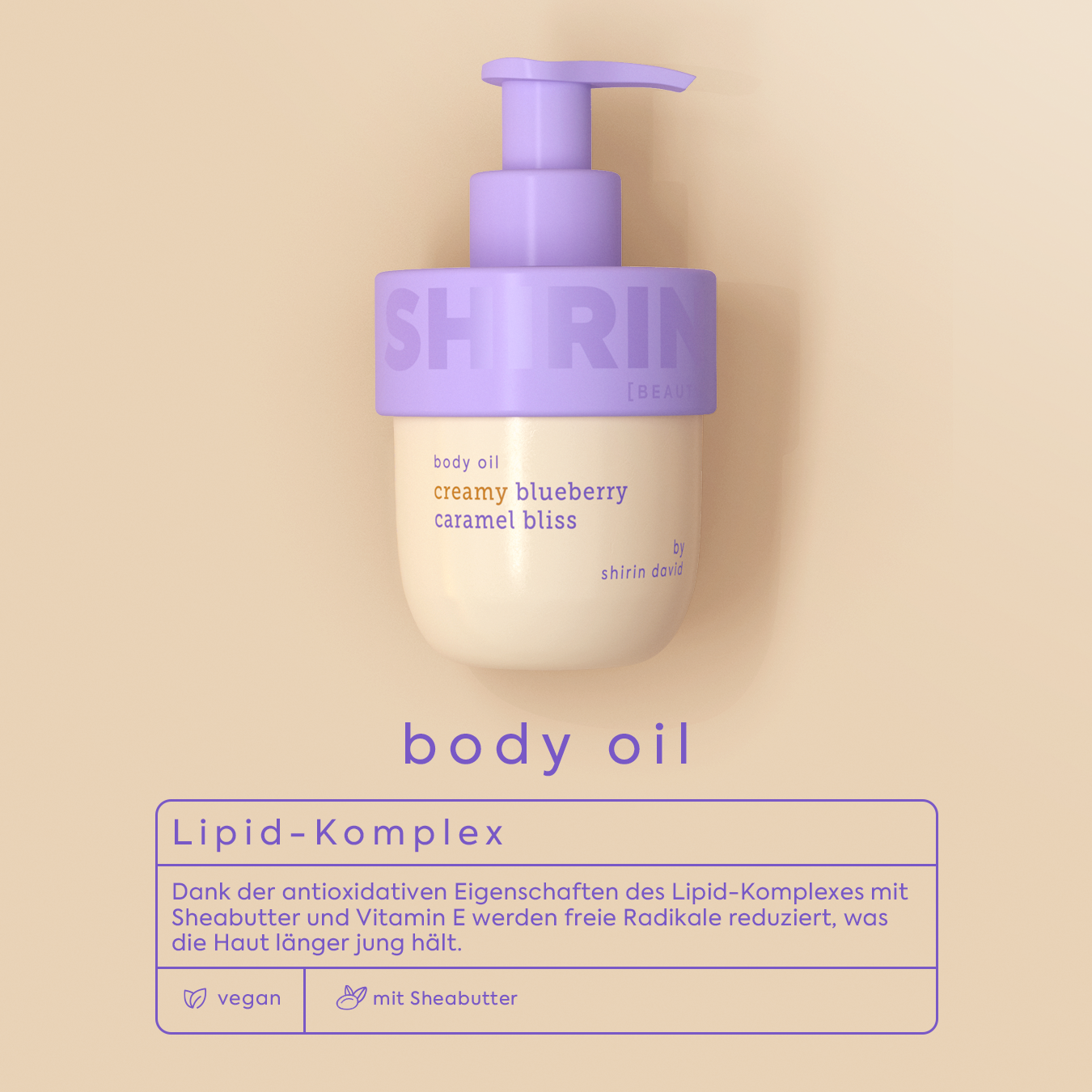 Body Oil Creamy Blueberry Caramel Bliss