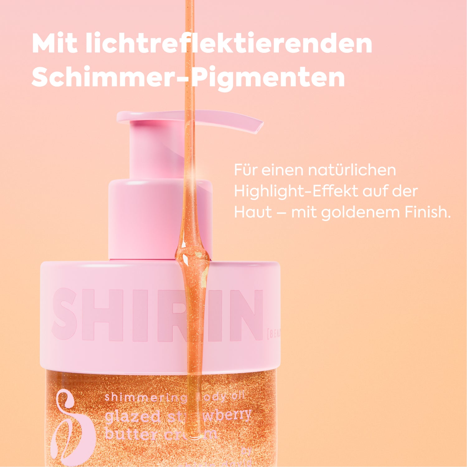 3er Set Shimmering Body Oil Glazed Strawberry Butter Cream