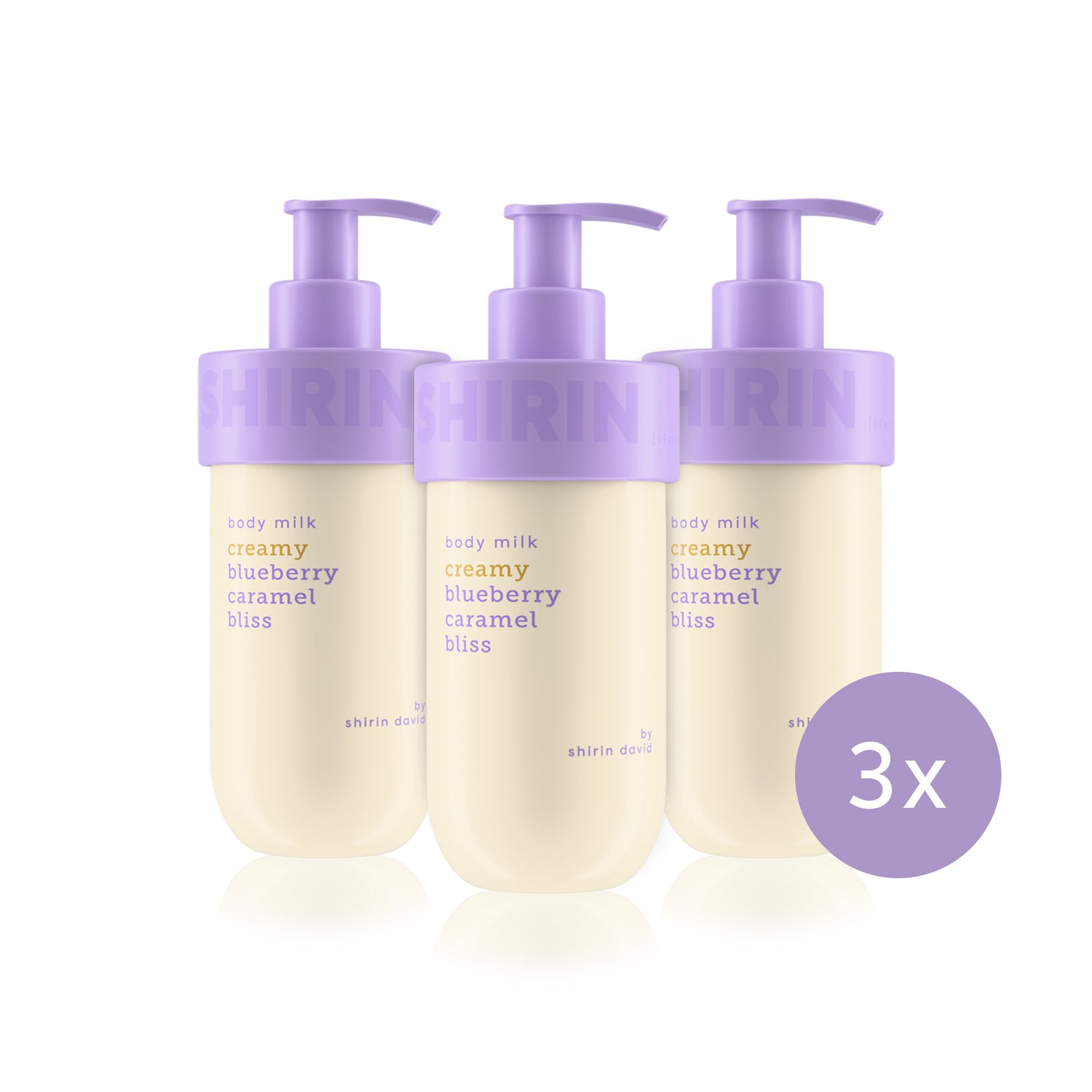 3er Set Body Milk Creamy Blueberry Caramel Bliss