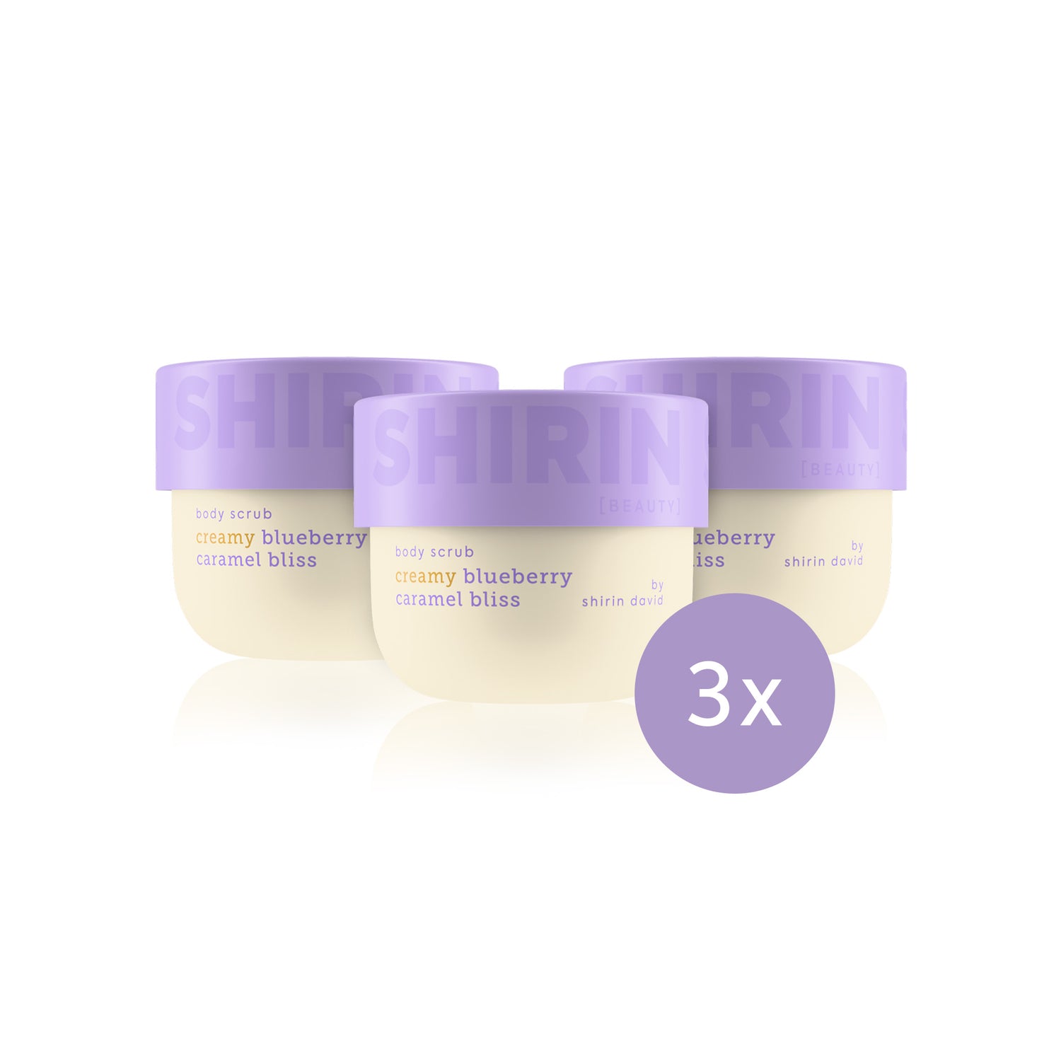 3er Set Body Scrub Creamy Blueberry Caramel Bliss