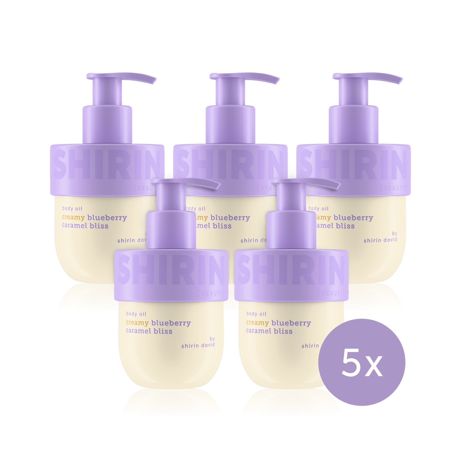 5er Set Body Oil Creamy Blueberry Caramel Bliss