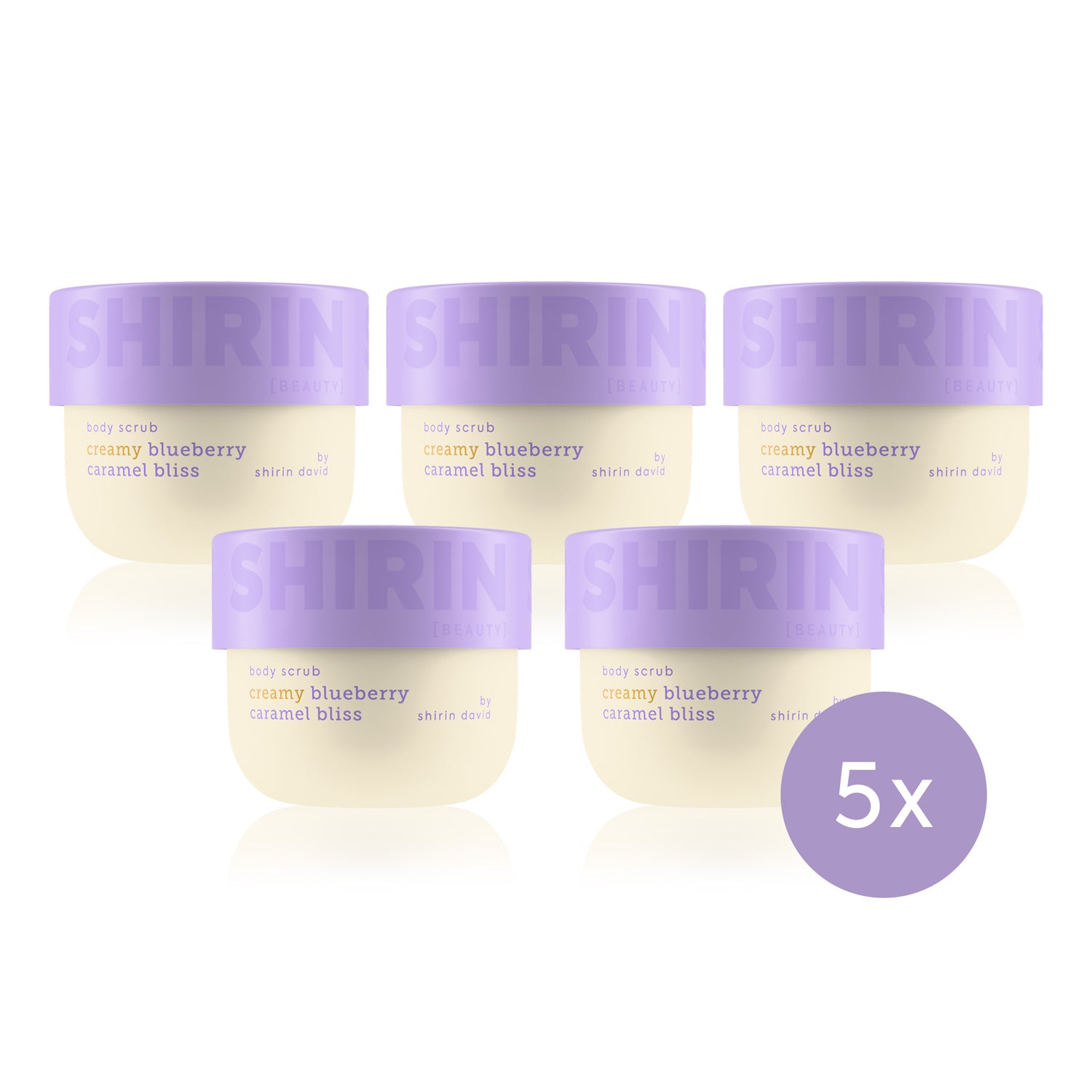 5er Set Body Scrub Creamy Blueberry Caramel Bliss
