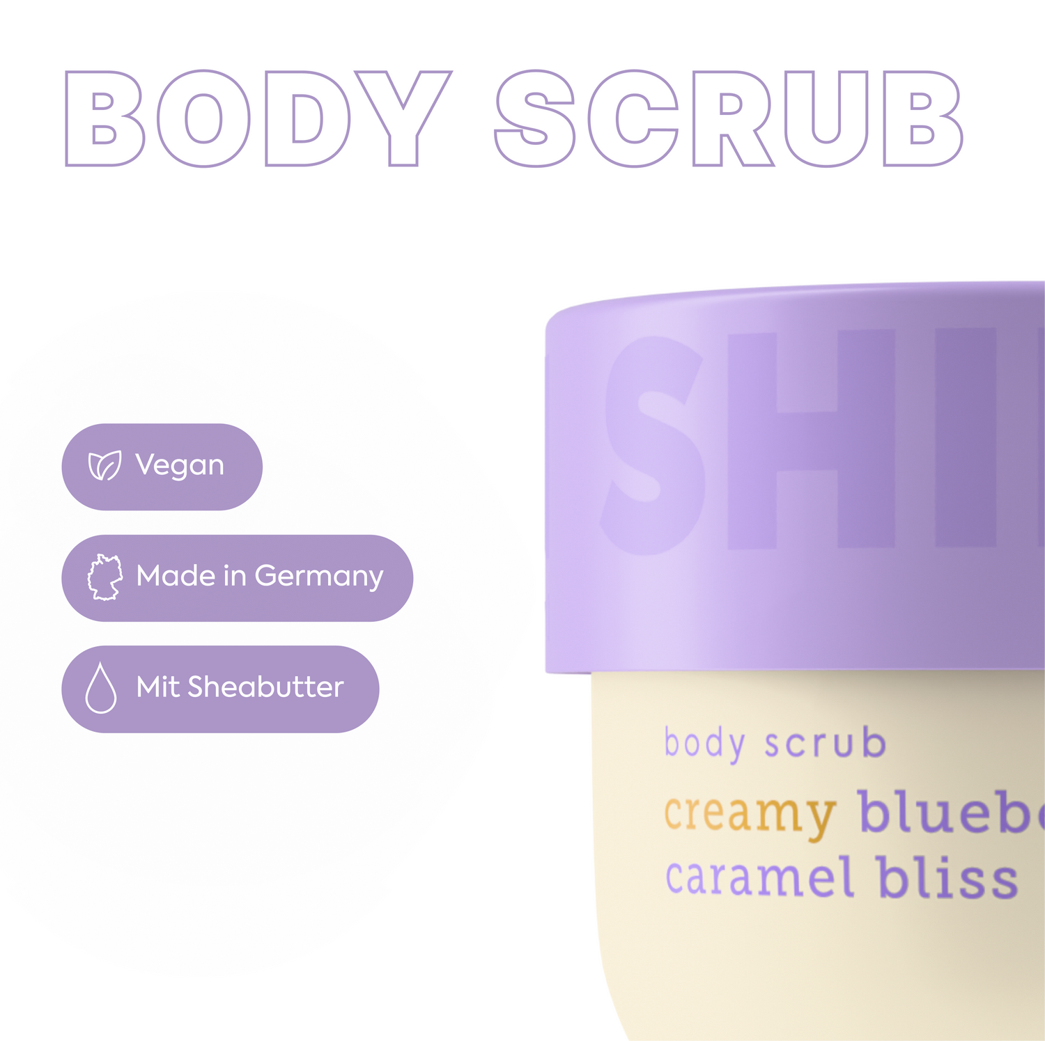 3er Set Body Scrub Creamy Blueberry Caramel Bliss