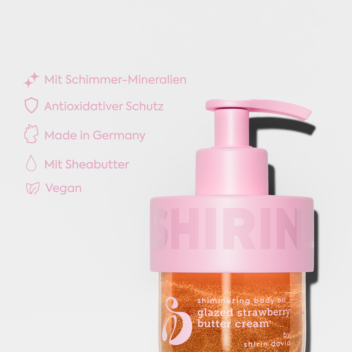 Shimmering Body Oil Glazed Strawberry Butter Cream