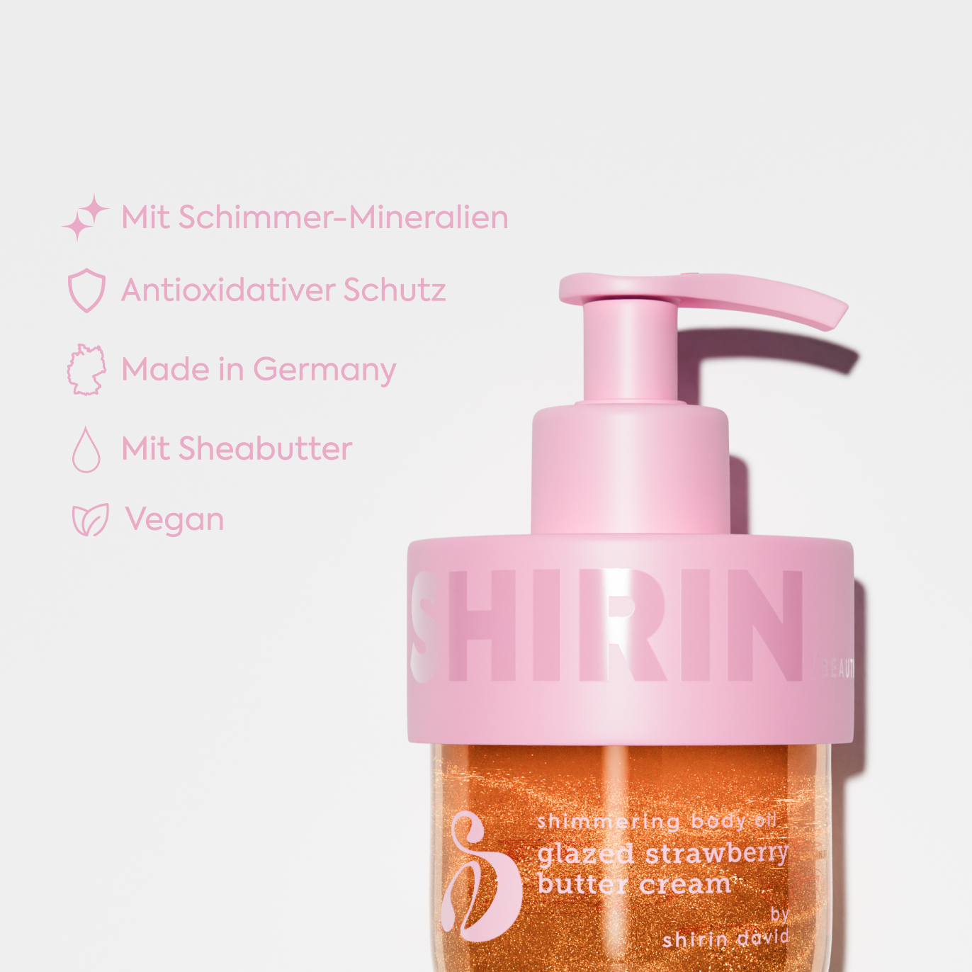 2x2 Shimmering Body Oil Glazed Strawberry Butter Cream